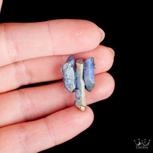 Купить подарок Брошь с 3мя камнями Синего Пирита в стиле минимализм