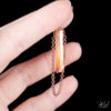 Фото дизайнерский Кулон с кристаллом натурального Персикового Граната с цепочкой