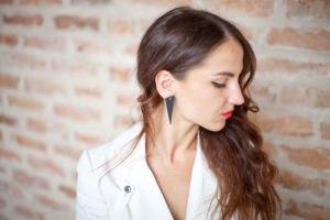 Купить Серьги гвоздики золотые треугольники